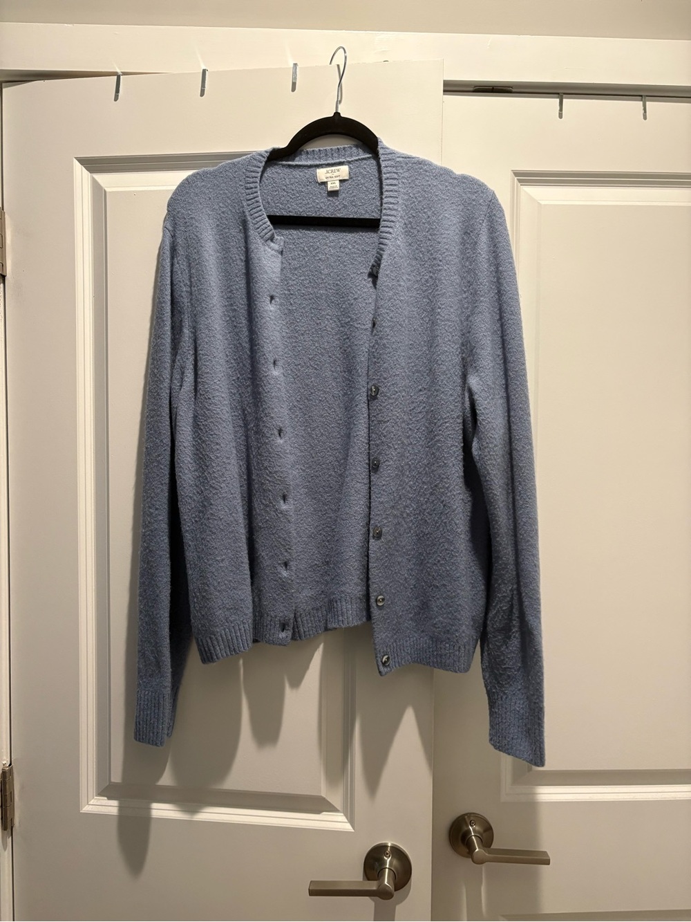 J. Crew Blue Button-Up Knit Cardigan